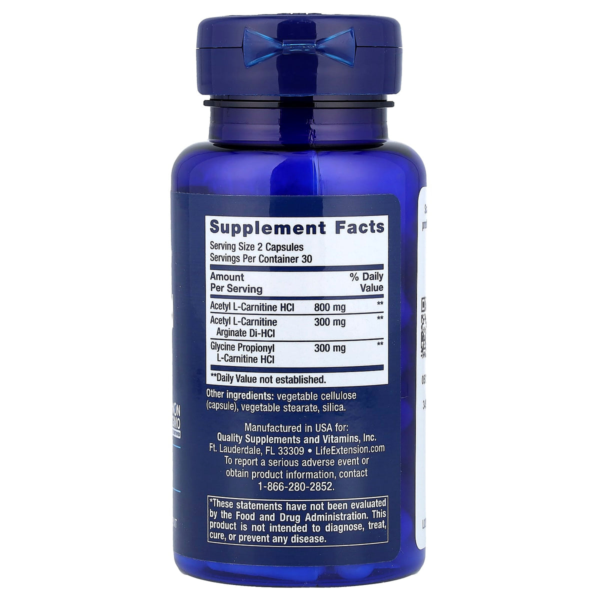 Life Extension Optimized Carnitine 60 Capsules - view 2