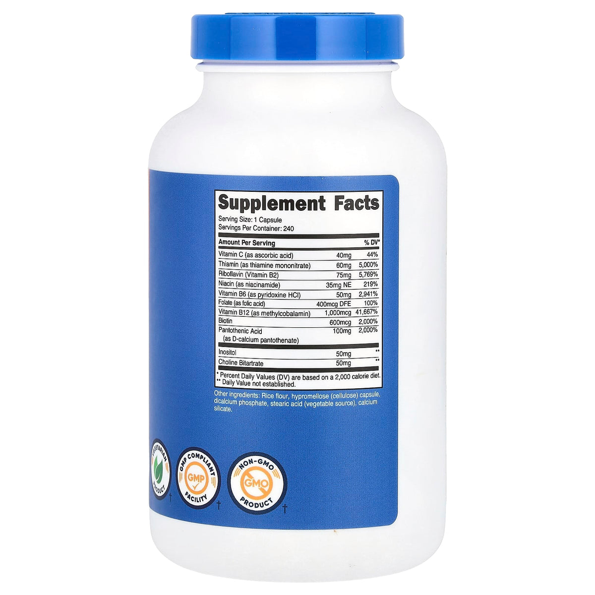 Nutricost Vitamin B Complex, 240 Capsules - view 2