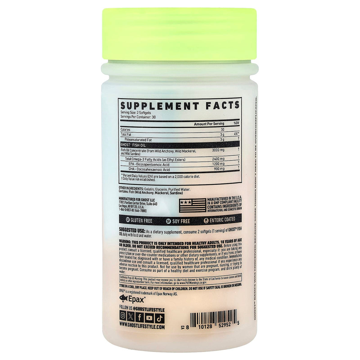 Ghost Fish Oil 60 Softgels - view 2