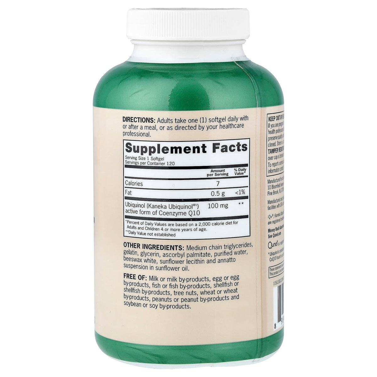 Qunol Ubiquinol 100 mg, 120 Softgels - view 2