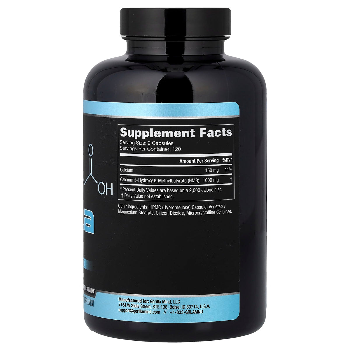 Gorilla Mind HMB, 240 Capsules (500 mg per Capsule) - view 2