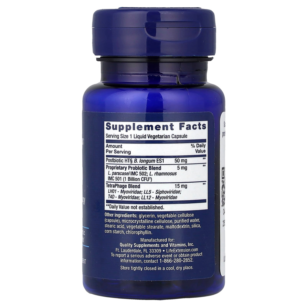 Life Extension Florassist GI Probiotic with Phage Technology, 30 Veg Capsules - view 2