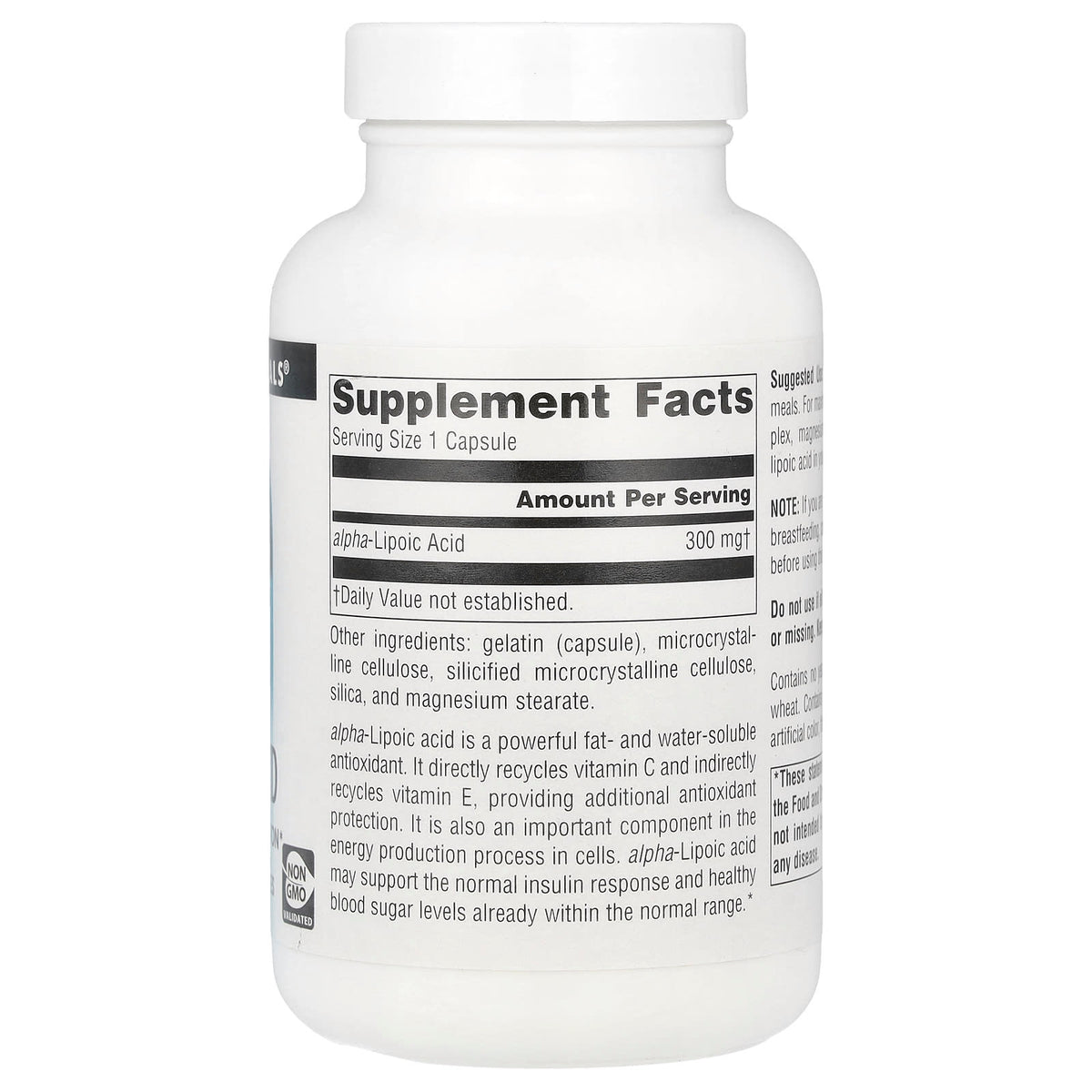 Source Naturals Alpha Lipoic Acid 300 mg, 120 Capsules - view 2