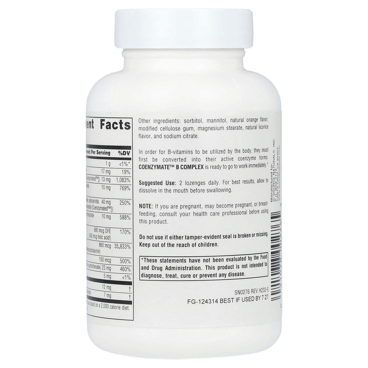 Source Naturals Coenzymate B Complex, Orange, 120 Lozenges - view 3