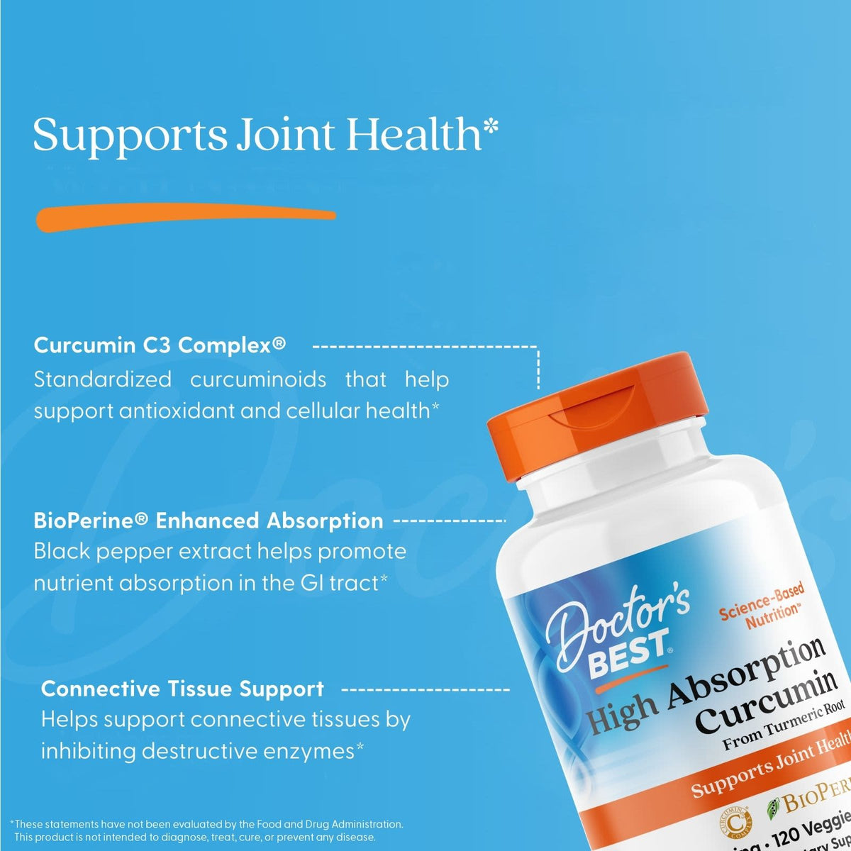 Doctor's Best High Absorption Curcumin, 120 Veggie Caps - view 6
