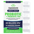 Swanson Vitamins Men's Daily Probiotic + FOS with Saw Palmetto 60 Capsules