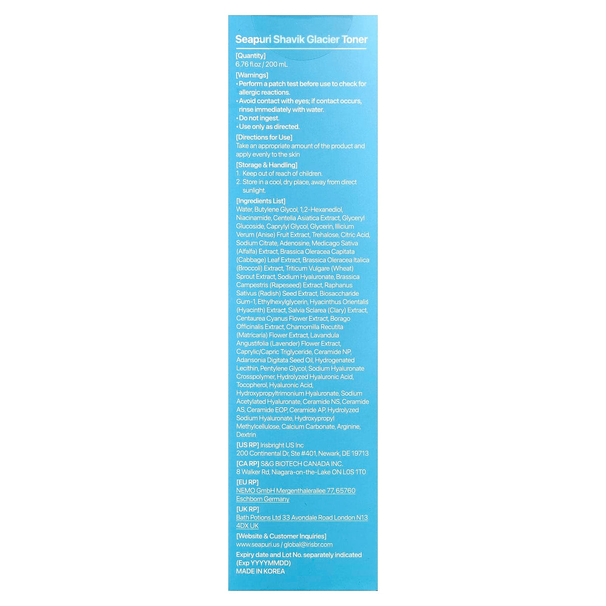 Seapuri Shavik Glacier Toner, 200 ml - view 3