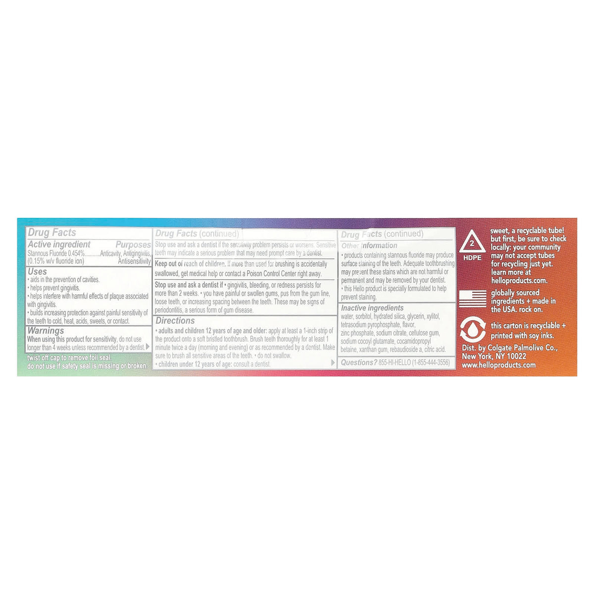 Hello 8 in 1 Mighty Multi-Tasker Fluoride Toothpaste, Mint Blend, 113 g - view 3