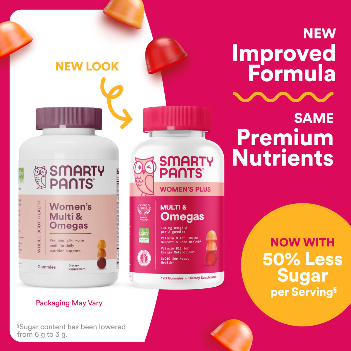 SmartyPants Women's Plus Multi & Omegas Strawberry Orange Lemon Creme, 120 Count - view 5