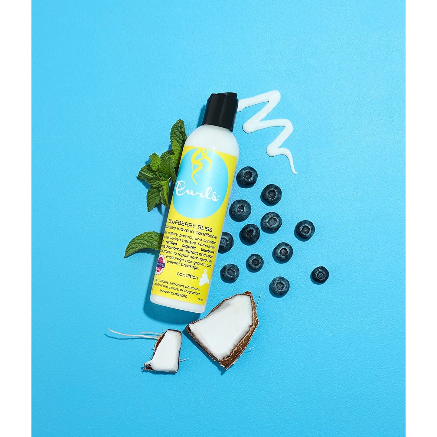 Curls Blueberry Bliss Reparative Leave in Conditioner, 8 Ounces
