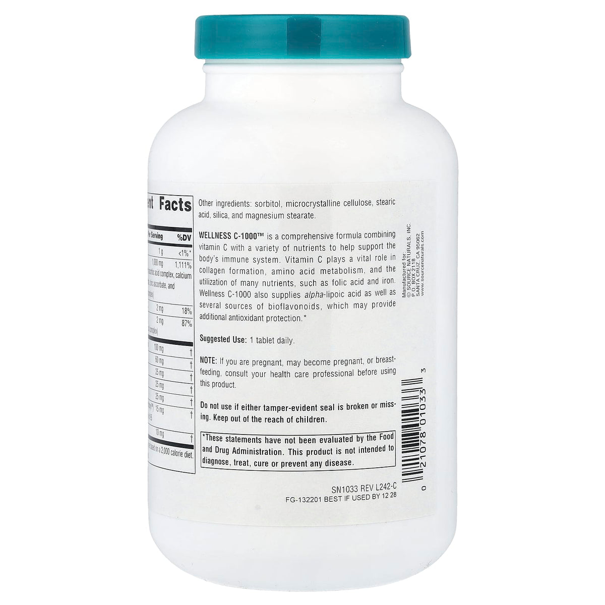 Source Naturals Wellness C-1000 Vitamin C 200 Tablets - view 3
