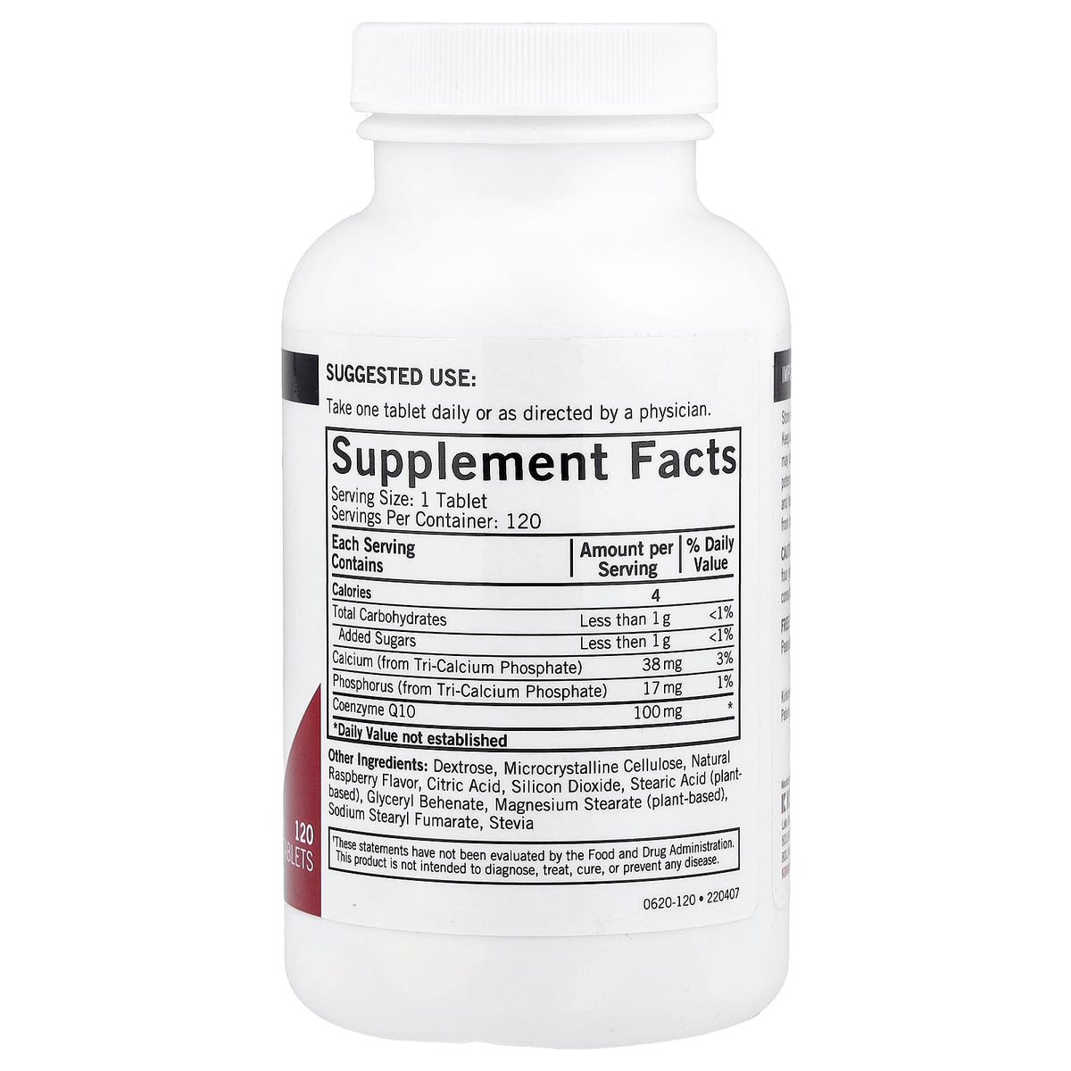 Kirkman Labs Chewable CoQ10, 120 Tablets - view 2