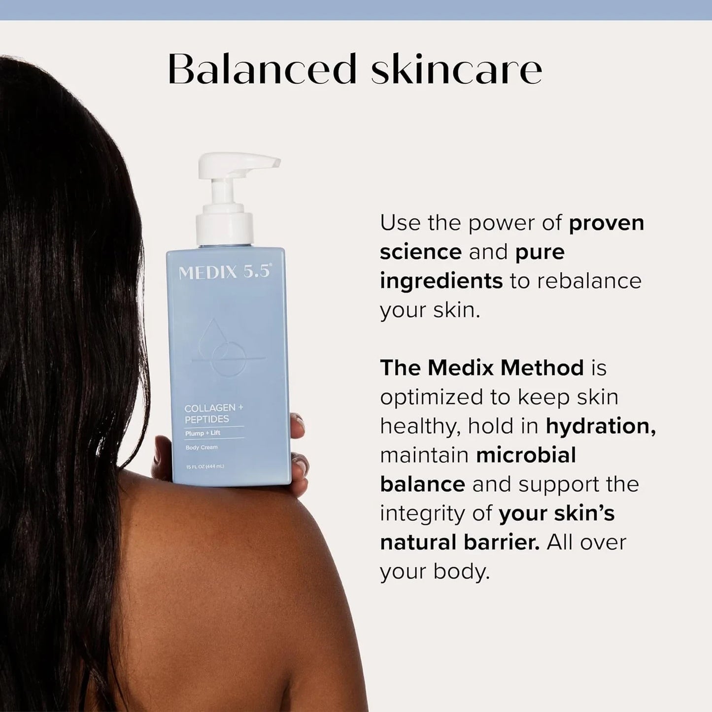 MEDIX Fragrance Free Firming Retinol Body Lotion + Collagen Peptides Cream 2Pc Skin Care Set | Crepey Skin Treatment | anti Aging Body Cream & Face Moisturizer for Crepe Skin, Cellulite, & Wrinkles - USA in UK