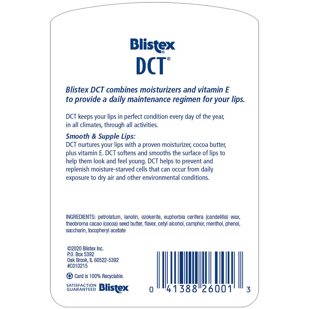 Blistex, DCT (Daily Conditioning Treatment) for Lips, 0.25 Oz (7.08 G)
