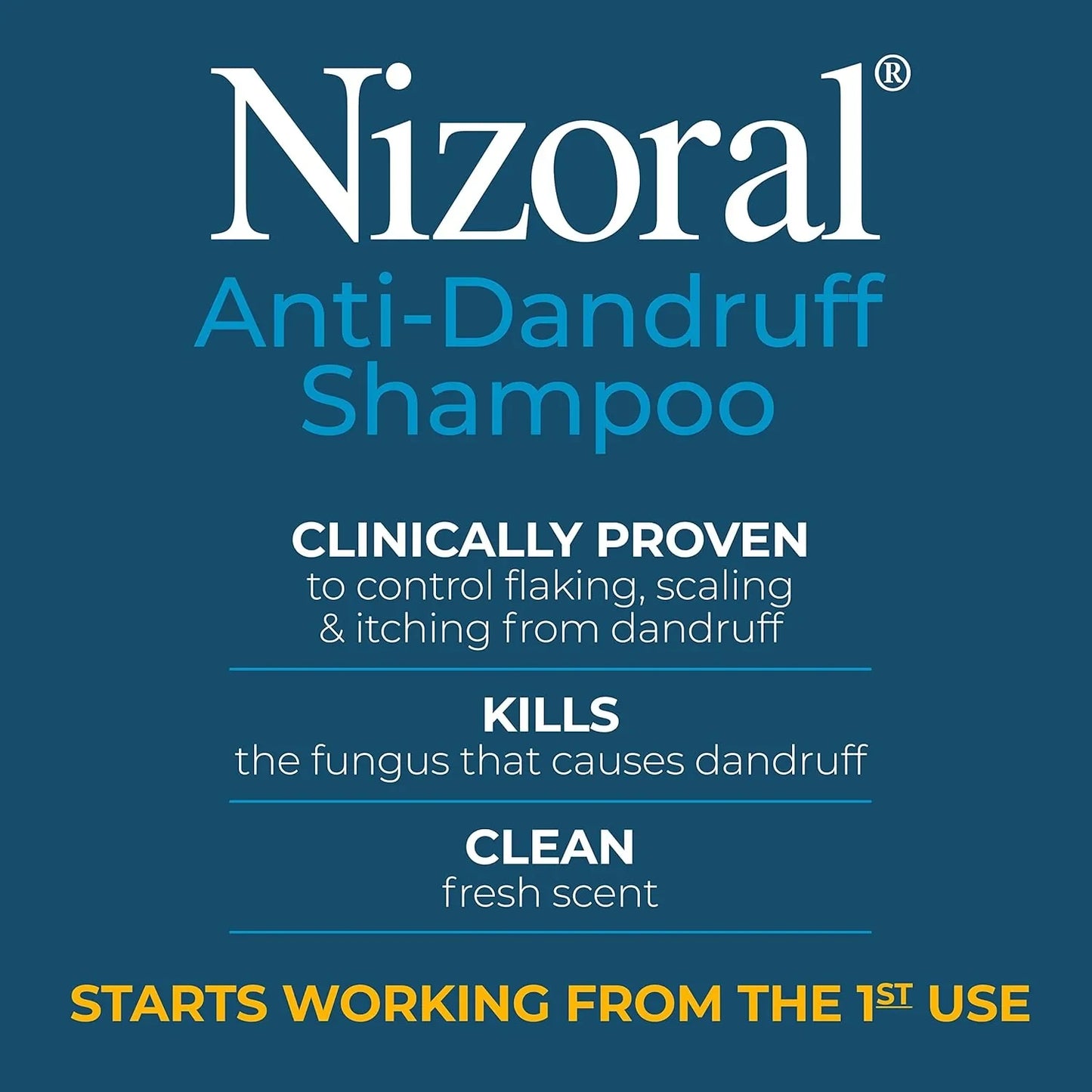 Nizoral Anti-Dandruff Shampoo with 1% Ketoconazole, Fresh Scent, 14 Fl Oz - USA in UK