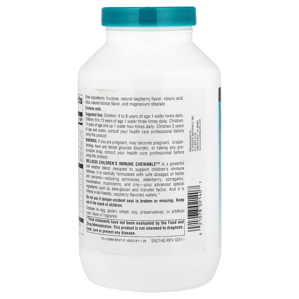 Source Naturals Wellness Children's Immune Chewable, Berry, 120 Wafers - view 3