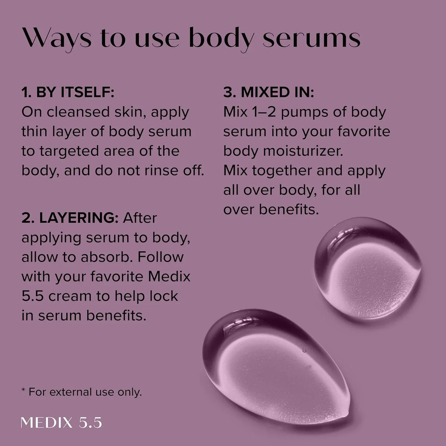 MEDIX Retinol Body Lotion + 20% Vitamin F Booster Serum Moisturizer 2PC Skin Care Set | Crepey Skin Care Treatment | Retinol Body Cream | Retinol Cream Targets Sagging Crepe Skin & Wrinkles, 2PC Set - USA in UK