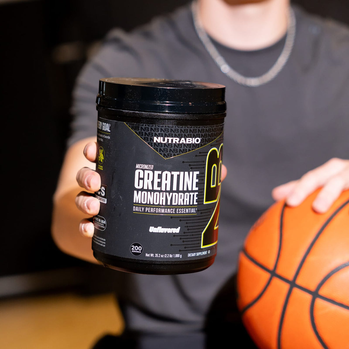 NutraBio Micronized Creatine Monohydrate, Unflavored, 1 kg (2.2 lb) - view 5