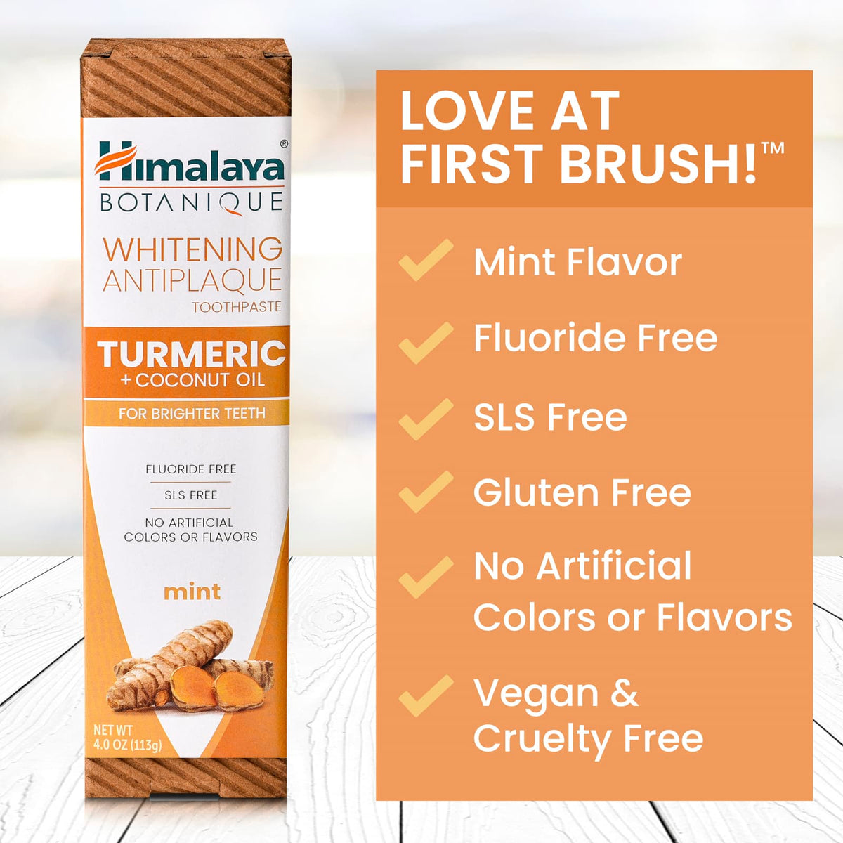 Himalaya Whitening Antiplaque Toothpaste, Turmeric + Coconut Oil, Mint, 113 g - view 6