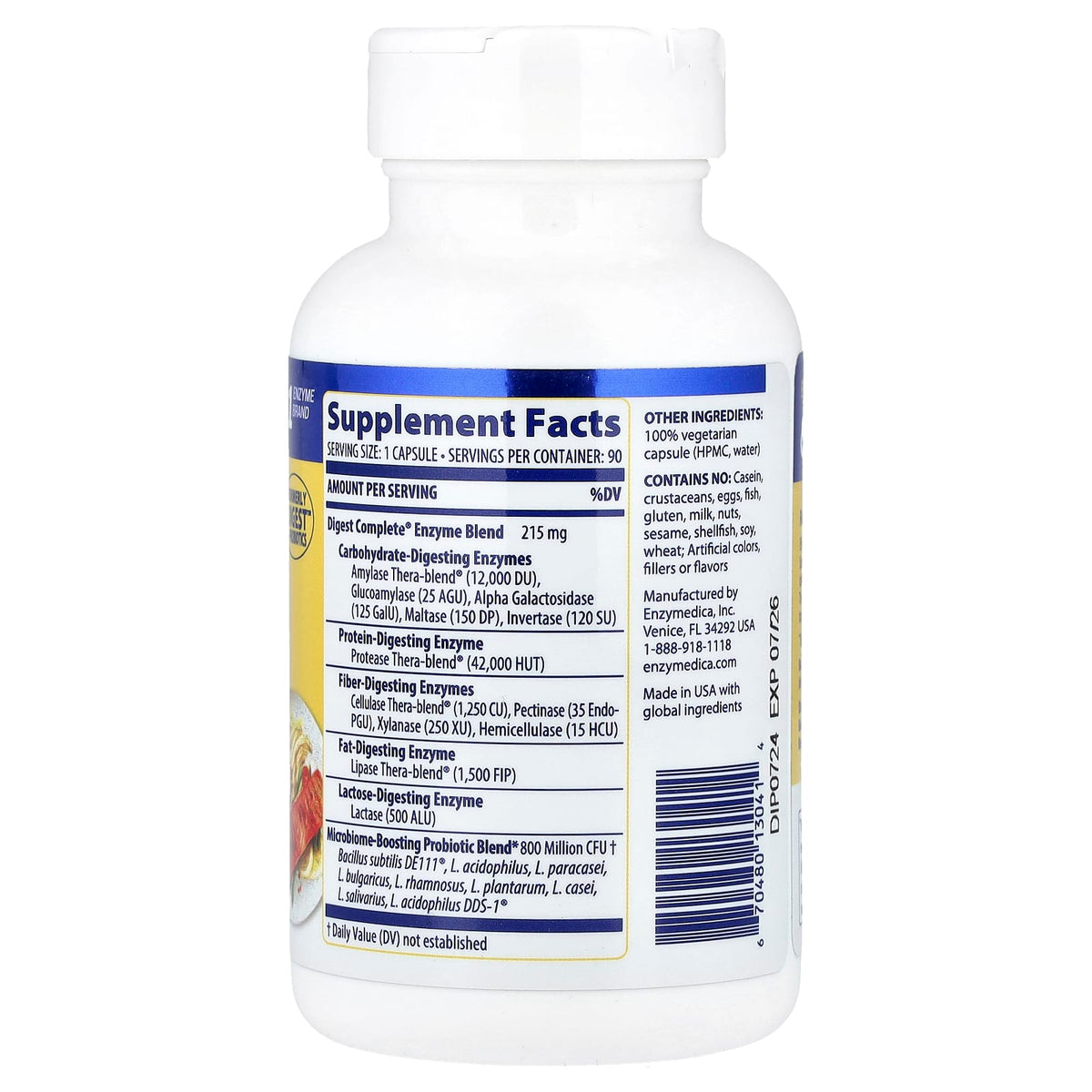 Enzymedica Digest Complete +Probiotics, 90 Capsules - view 2