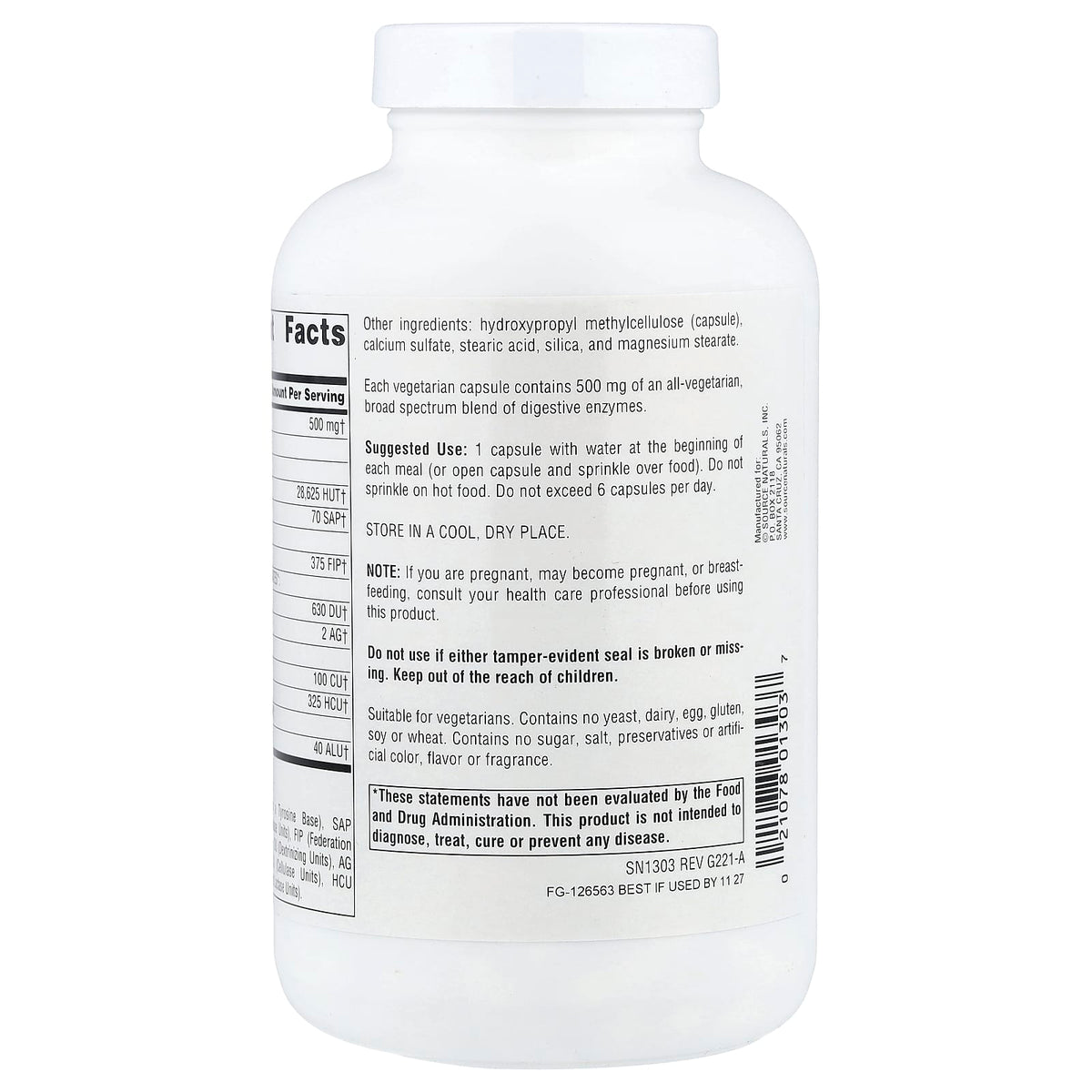 Source Naturals Daily Essential Enzymes, 240 Vegetarian Capsules - view 3