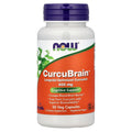 NOW Foods CurcuBrain 400 mg, 50 Vegetable Capsules