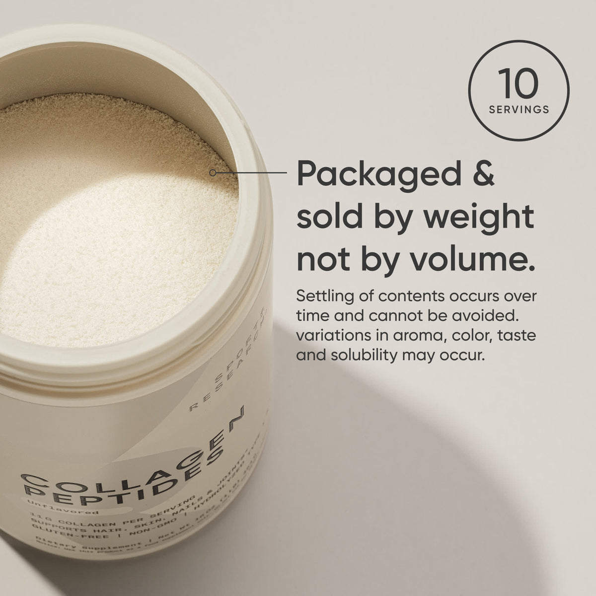 Sports Research Collagen Peptides Unflavoured, 3.9 oz (110.6 g) - view 6