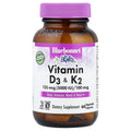 Bluebonnet Vitamin D3 & K2, 60 Vegetable Capsules