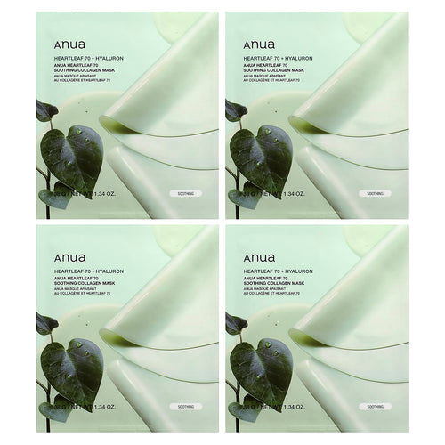 Anua Heartleaf 70 Soothing Collagen Beauty Mask 4 Sheets, 38 g Each