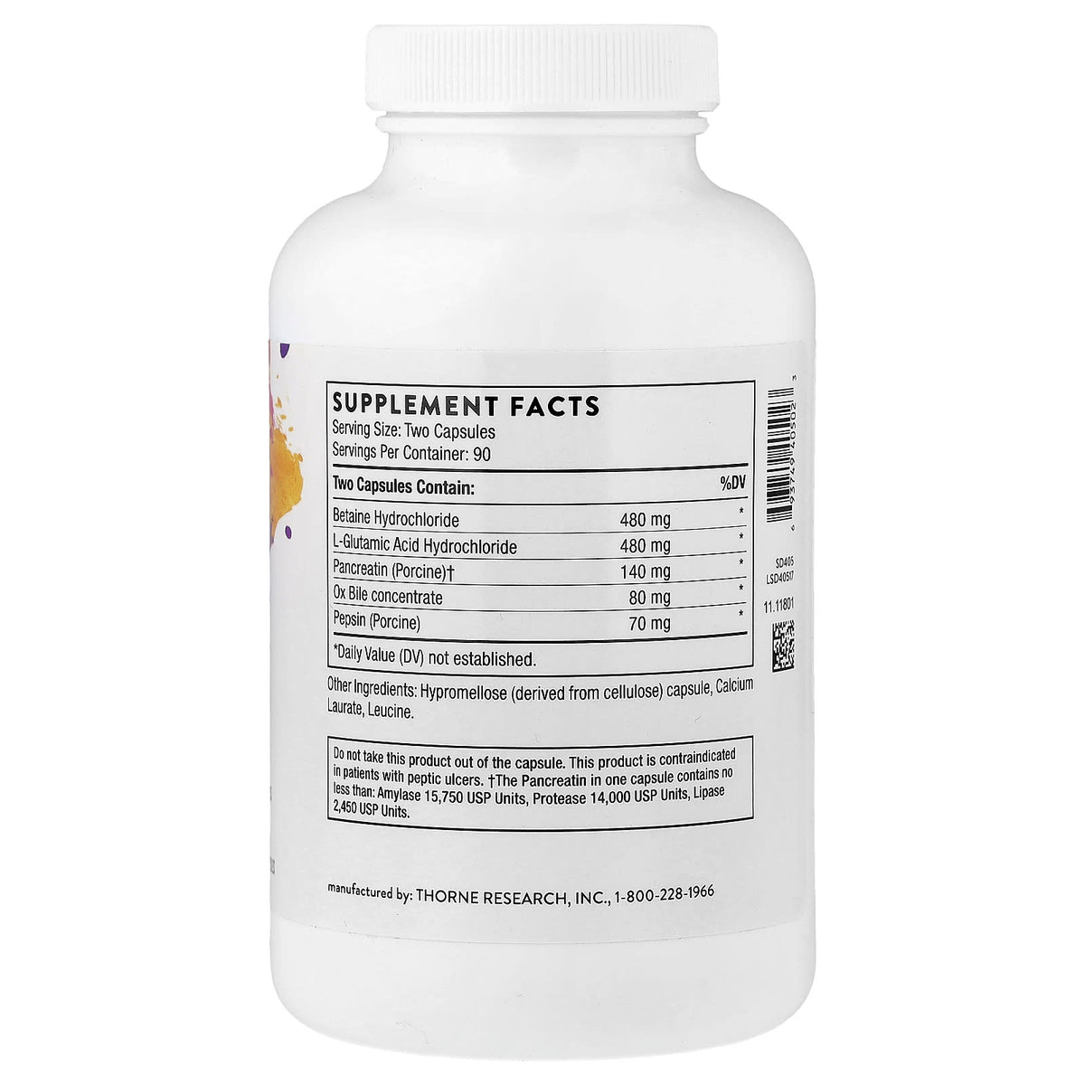 Thorne Advanced Digestive Enzymes, 180 Capsules - view 2