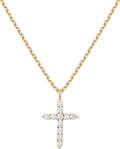 PAVOI 14K Gold Plated Cross Pendant Necklace, Yellow Gold, Y