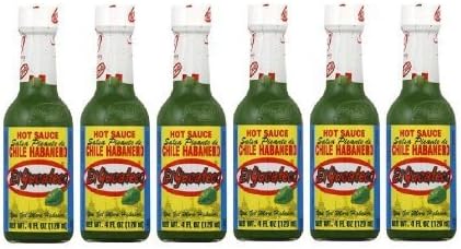 El Yucateco Green Habanero Hot Sauce 4 oz (Pack of 6)