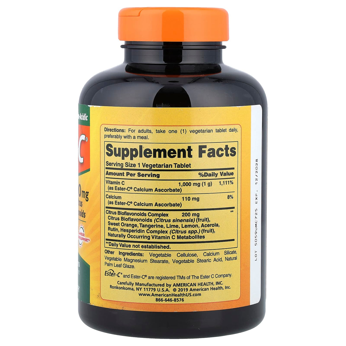 American Health Ester-C with Citrus Bioflavonoids, 180 Vegetarian Tablets - view 2