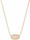 Kendra Scott Elisa Pendant Necklace, 14k Gold-Plated, Rose Quartz