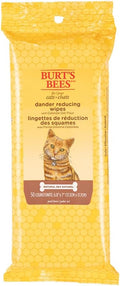 Burt's Bees for Pets Cat Dander Remover Wipes, Unscented, 50 Count