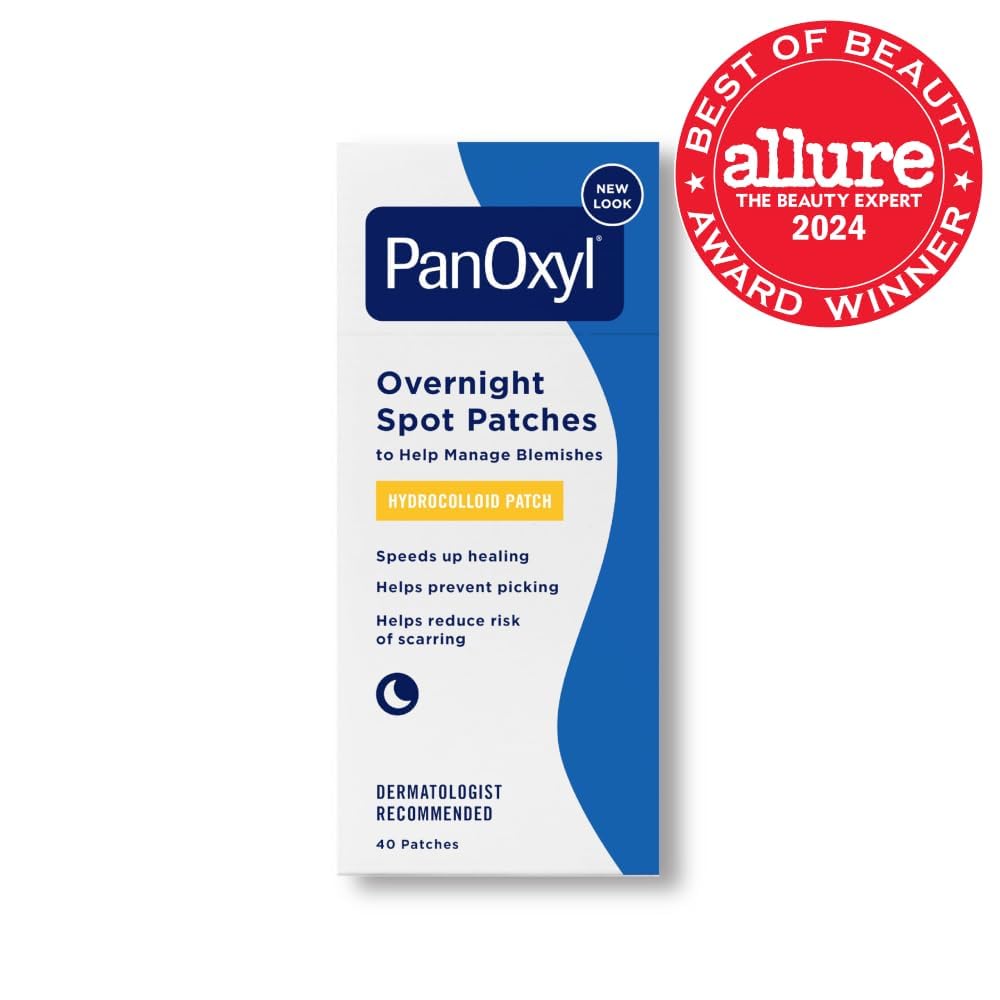 PanOxyl PM Overnight Spot Patches, Advanced Hydrocolloid Healing Technology, 40 Count