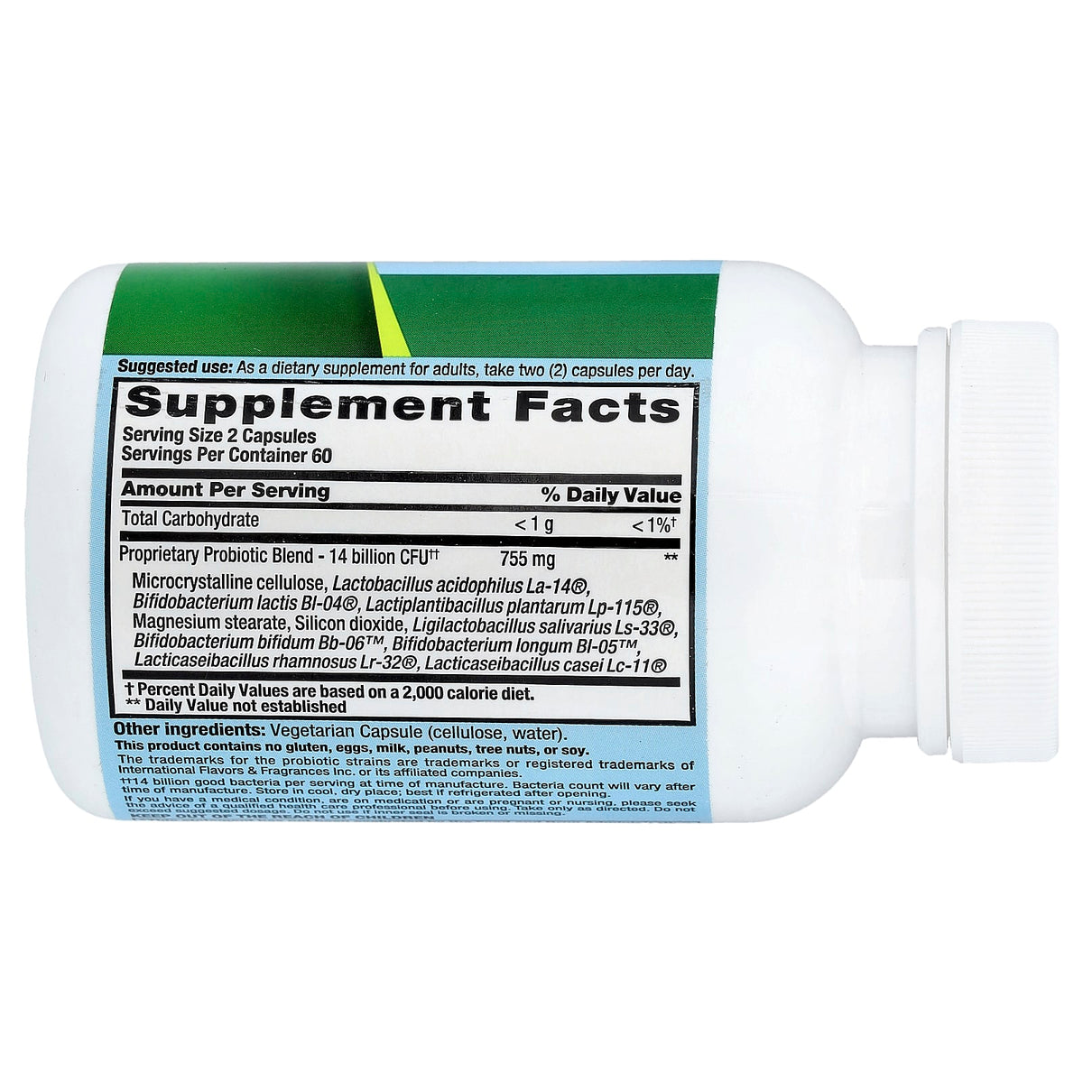 Nutrition Now PB 8 Probiotic, 120 Veg Capsules (7 Billion CFU per Capsule) - view 2