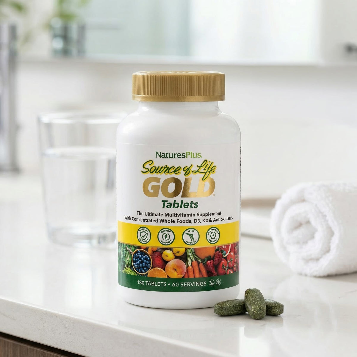 NaturesPlus Source of Life Gold Ultimate Multivitamin, 180 Tablets - view 6