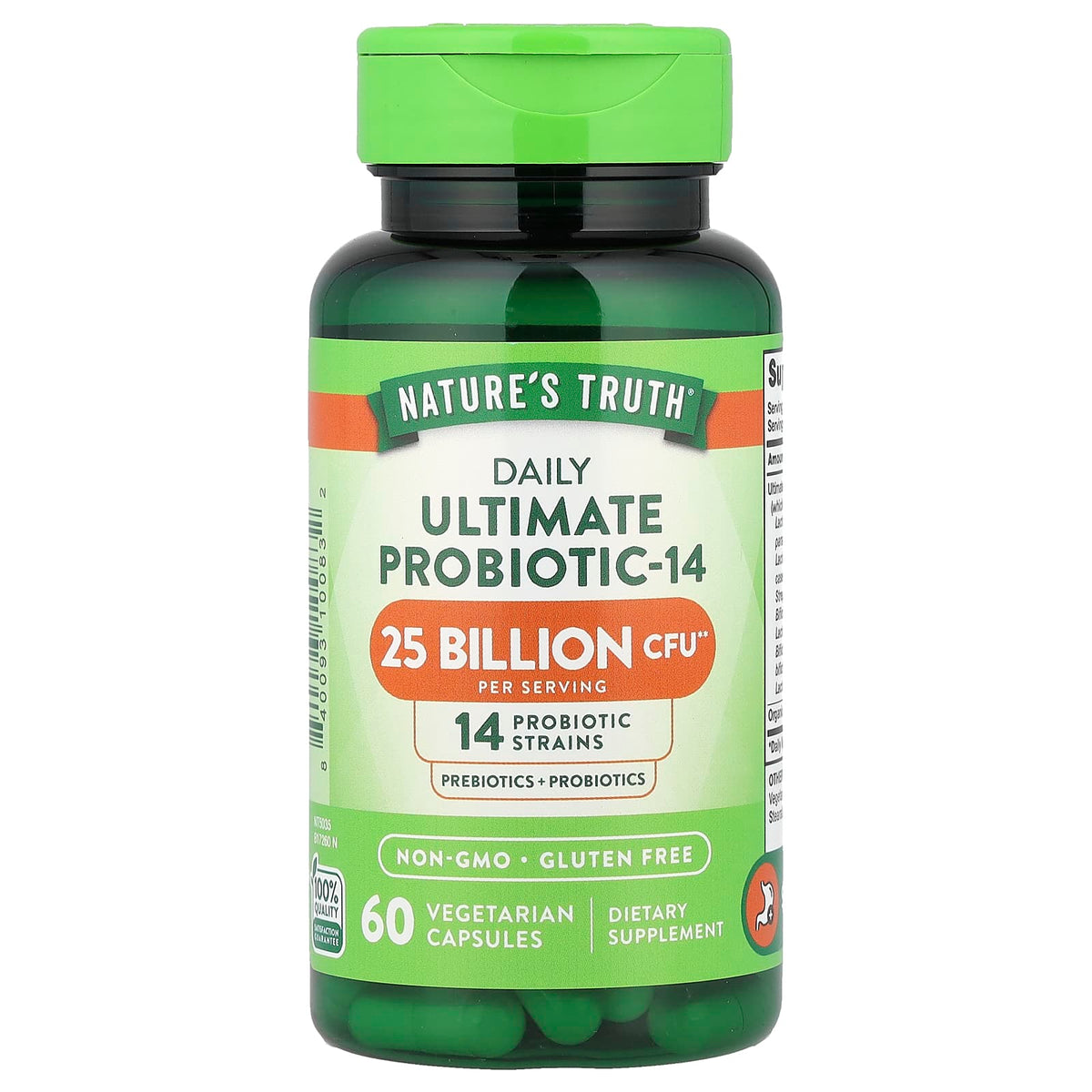 Nature's Truth Daily Ultimate Probiotic-14, 25 Billion CFU, 60 Capsules - view 3