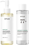Anua Heartleaf Pore Control Cleansing Oil 200 ml (6.8 fl oz) & Heartleaf 77 Soothing Toner