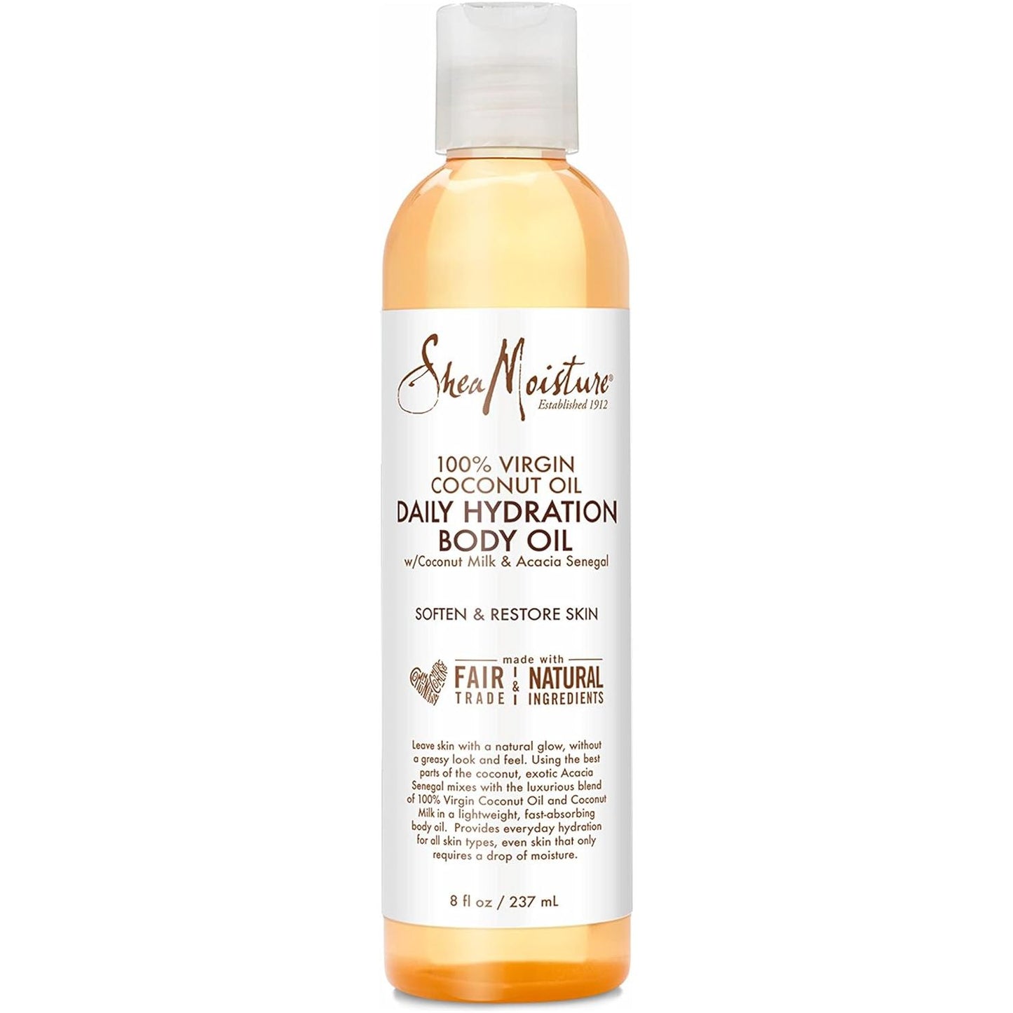 Shea Moisture 100% Virgin Coconut Oil Daily Hydration Body Oil by for Unisex - 8 Oz Oil