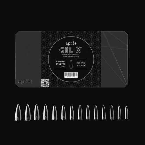 Après Gel-X Natural Stiletto Long Nail Tips Box, 280 Count
