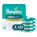 Pampers Ultraclean Baby Wipes, Unscented, 624 Wipes (8 Packs)
