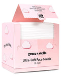grace & stella Disposable Face Towels XL, 60 Count