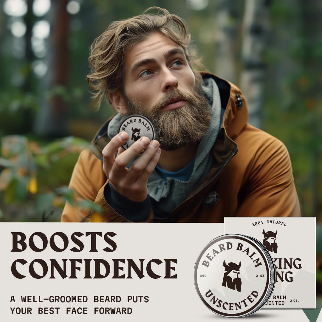 Striking Viking Beard Balm for Men, Unscented, 2 oz - view 6