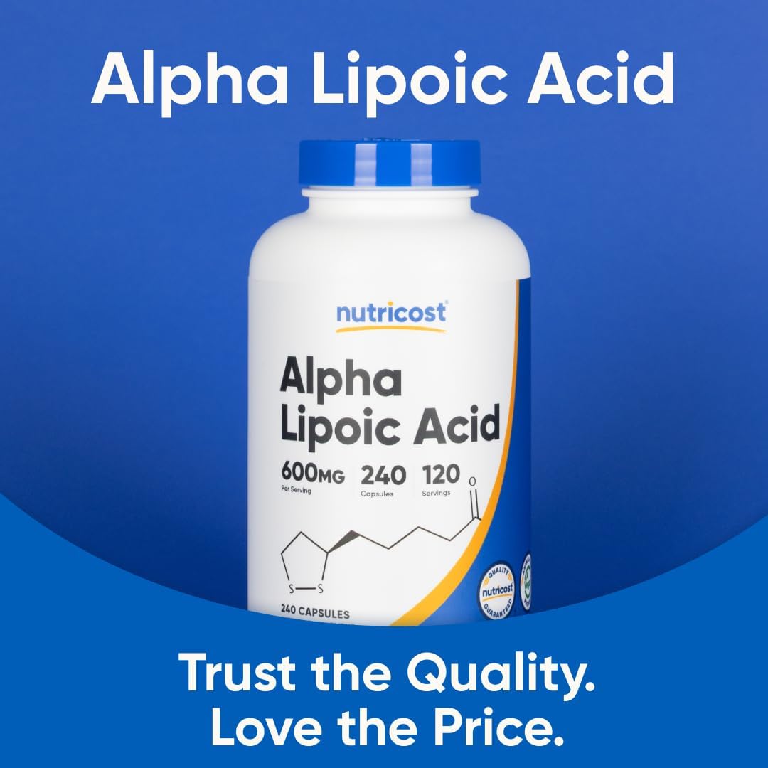 Nutricost Alpha Lipoic Acid 600 mg 240 Capsules - view 6