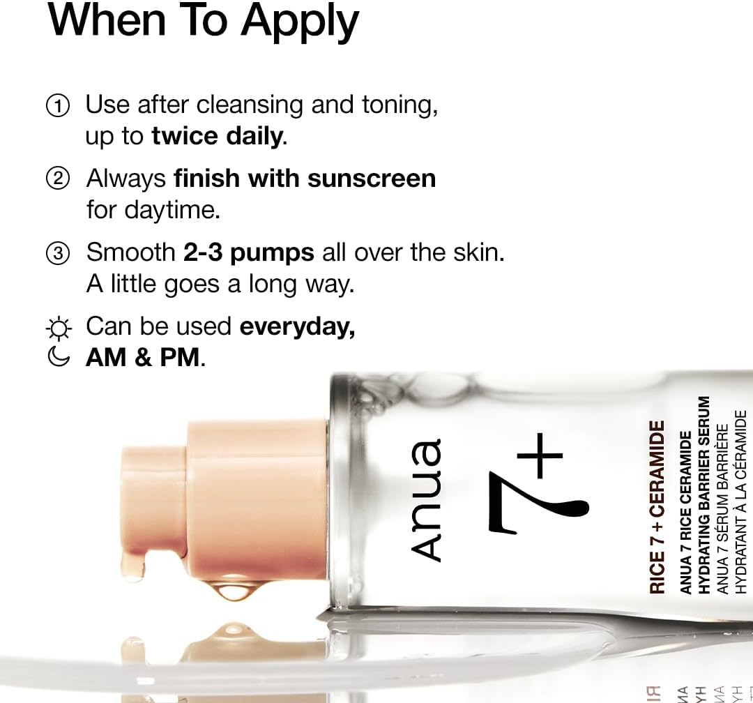 Anua 7 Rice Ceramide Hydrating Barrier Serum 50ml - view 6