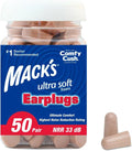 Mack's Ultra Soft Foam Earplugs, 50 Pair, 33 dB NRR