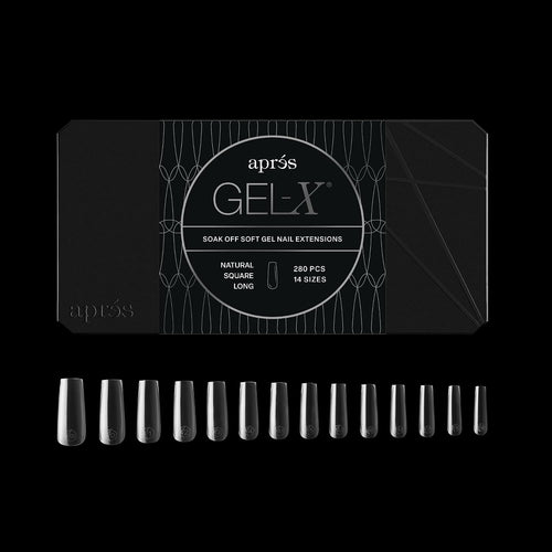 Après Gel-X Natural Square Long Nail Tips Box, 280 Count