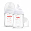 Pigeon Glass Baby Bottles Wide Neck 5 oz (160 ml), Pack of 2